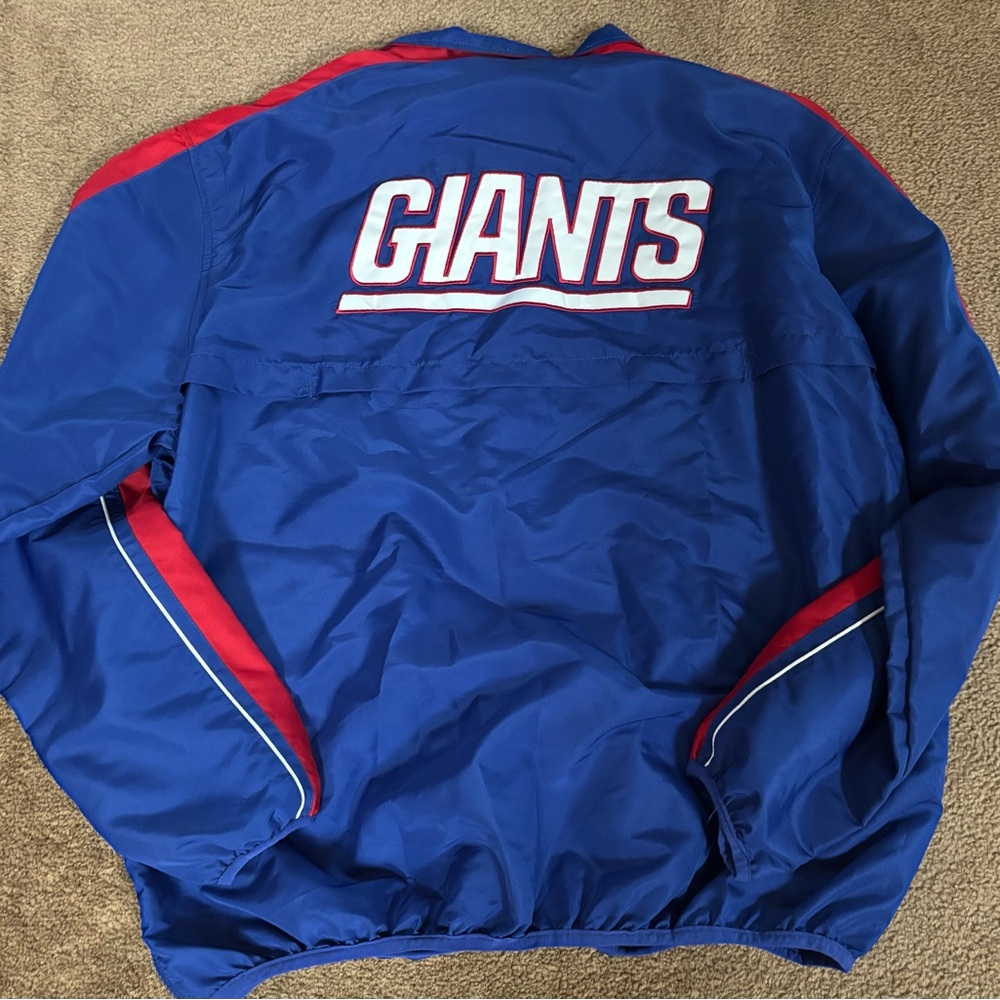 NFL Blue and Red Varsity Bomber Jacket